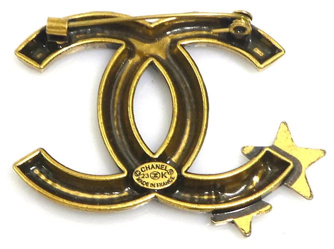 Chanel Gold- und Silberbrosche Golden - Ansicht 5