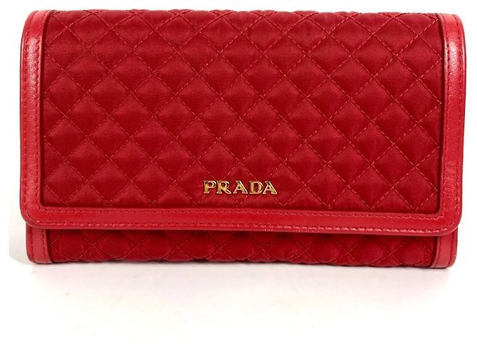 Saffiano Cartera de cadena acolchada Prada en rojo Roja - vista 2
