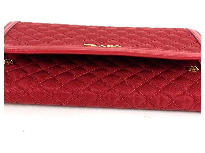 Saffiano Cartera de cadena acolchada Prada en rojo Roja - vista 5
