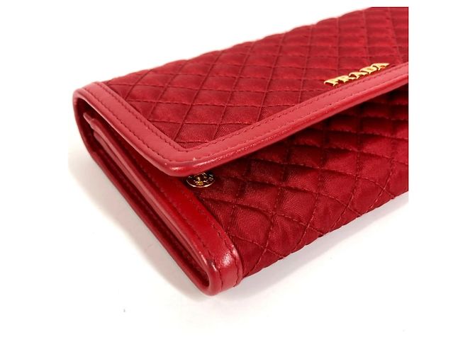 Saffiano Cartera de cadena acolchada Prada en rojo Roja - vista 7