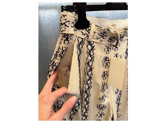 Ulla Johnson Lydia Seidenhose Creme - Ansicht 11