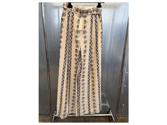 Ulla Johnson Lydia Seidenhose Creme - Ansicht 12