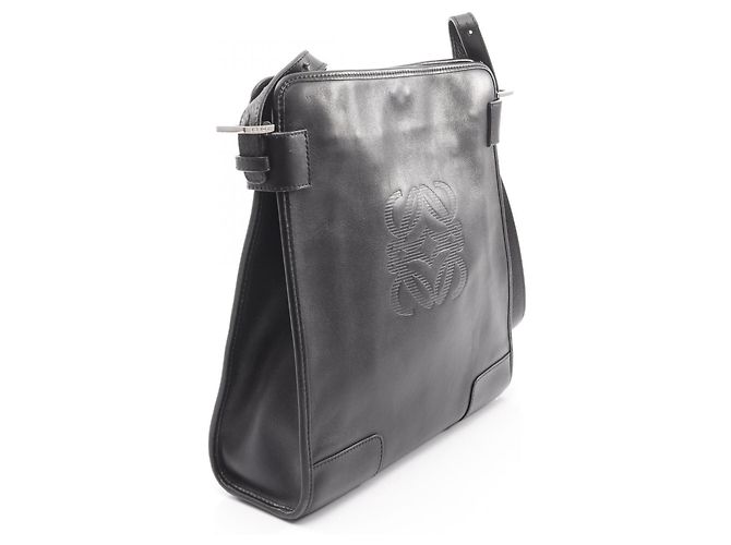 Borsa a Spalla Anagram Loewe Nero - vista 2