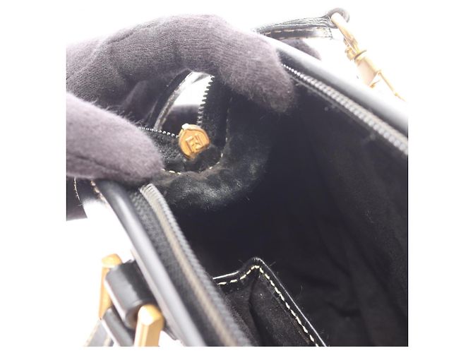 Borsa in pelle nera Fendi Nero - vista 5
