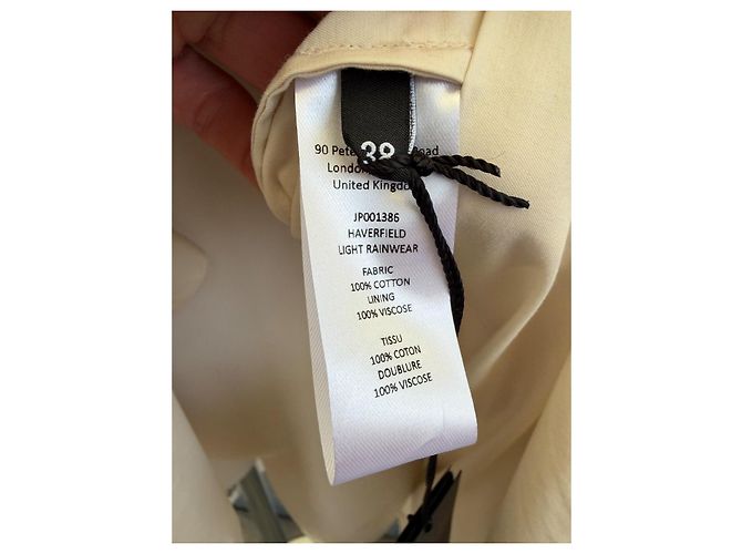 Abrigo Joseph Haverfield Crema Algodón Crudo - vista 6