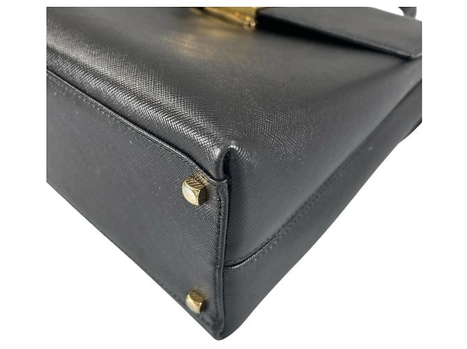 Borsa a mano/spalla in pelle nera Salvatore Ferragamo Nero - vista 11
