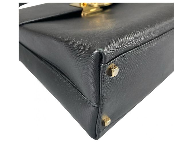 Borsa a mano/spalla in pelle nera Salvatore Ferragamo Nero - vista 12