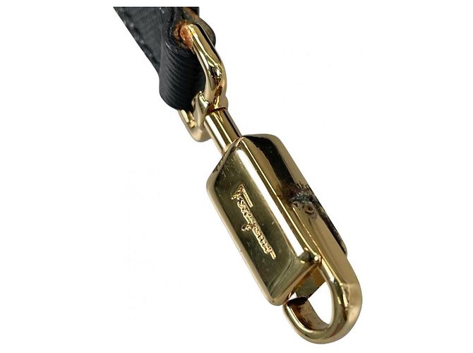 Borsa a mano/spalla in pelle nera Salvatore Ferragamo Nero - vista 19