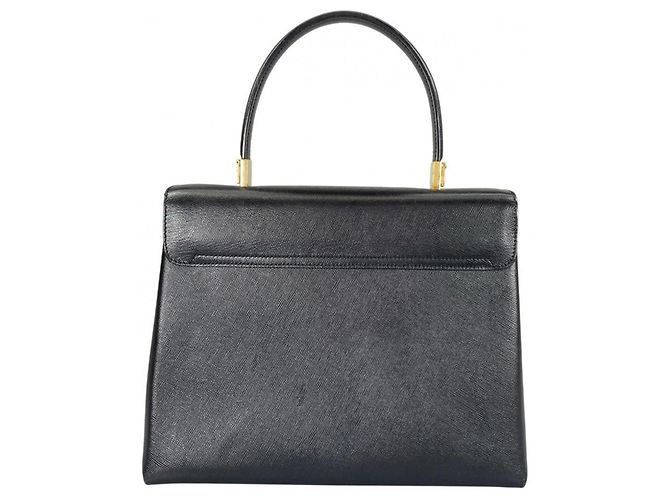 Borsa a mano/spalla in pelle nera Salvatore Ferragamo Nero - vista 3