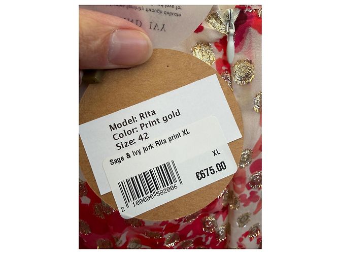 Autre Marque Rita Kleid Sage und Efeu aus Viskose Größe 42 - Ansicht 7