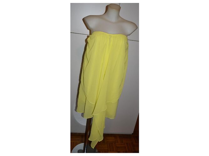 Vestido amarillo Max & Co con velos en capas - vista 2