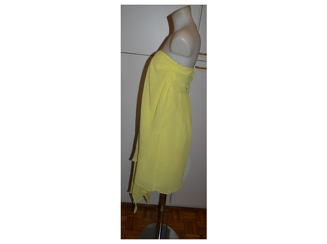 Vestido amarillo Max & Co con velos en capas - vista 3