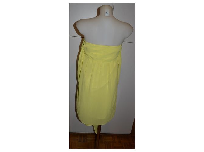 Vestido amarillo Max & Co con velos en capas - vista 4