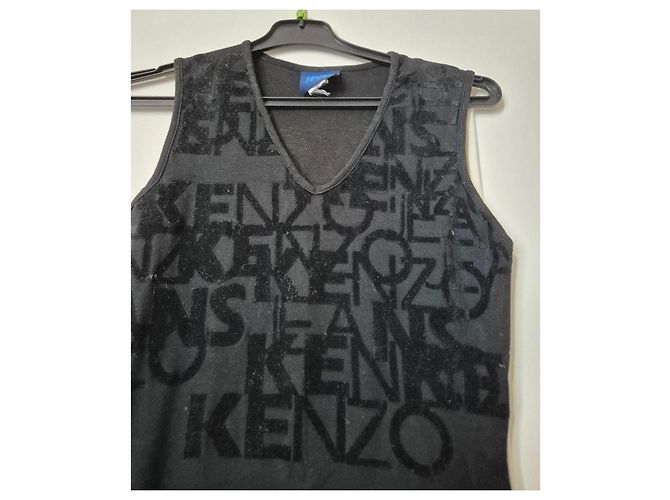 Kurzes schwarzes Kenzo Jeans Kleid Größe 38/M taillierte Passform - Ansicht 3