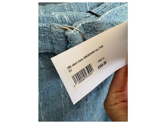 Shorts de algodão azul Iro Zaira - vista 2