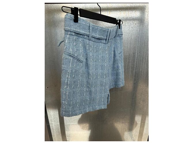 Shorts de algodão azul Iro Zaira - vista 3