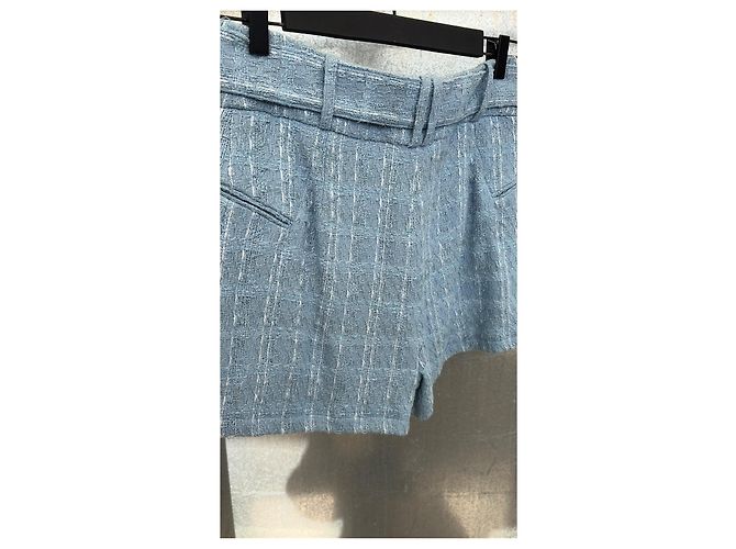 Shorts de algodão azul Iro Zaira - vista 4