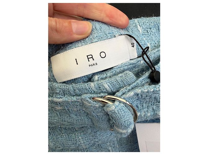 Shorts de algodão azul Iro Zaira - vista 7