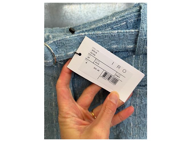 Shorts de algodão azul Iro Zaira - vista 9
