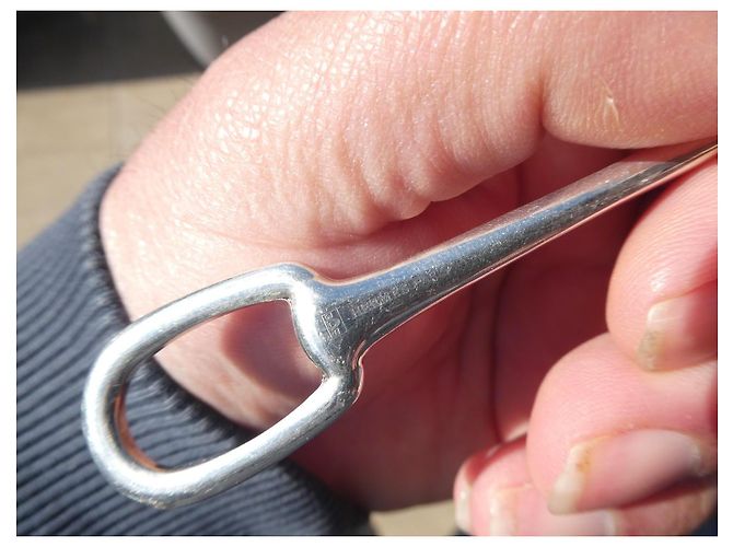 Hermès silver-plated dessert spoon with a box Silver hardware - view 3