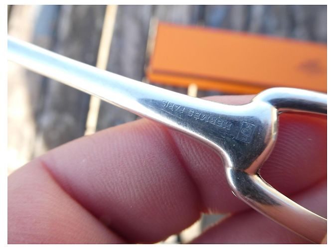 Hermès silver-plated dessert spoon with a box Silver hardware - view 4