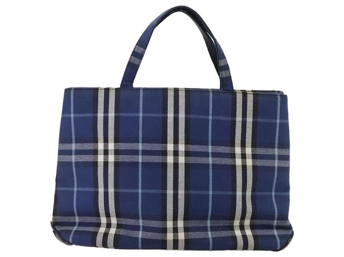 Burberry Nova Check Tote canvas check pattern Small Blue - view 2