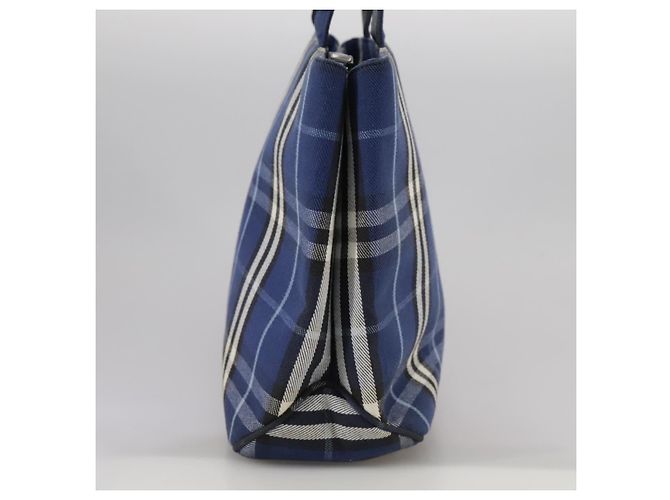 Burberry Nova Check Tote canvas check pattern Small Blue - view 3
