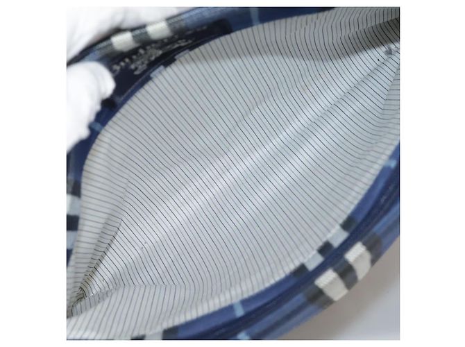 Burberry Nova Check Tote canvas check pattern Small Blue - view 5