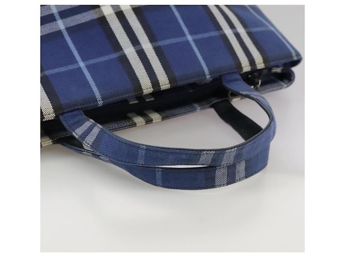 Burberry Nova Check Tote canvas check pattern Small Blue - view 7