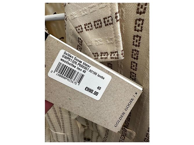 Blazer Golden Goose Creme de Algodão Tamanho 44 Cru - vista 10