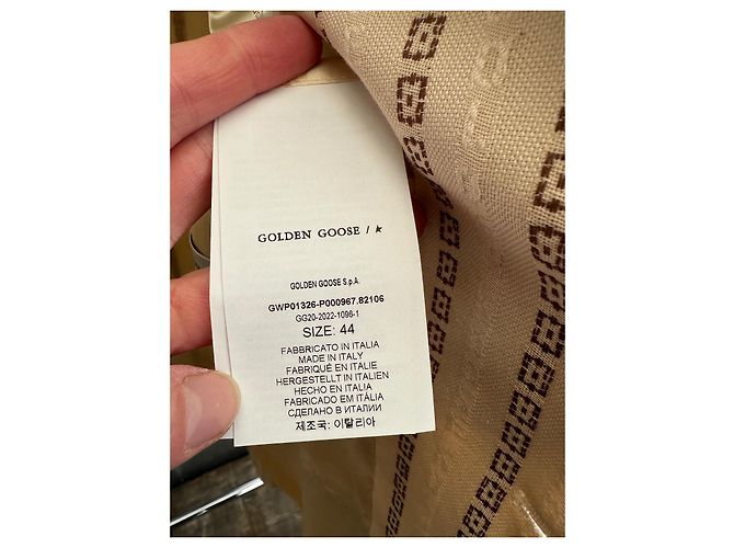 Blazer Golden Goose Creme de Algodão Tamanho 44 Cru - vista 4