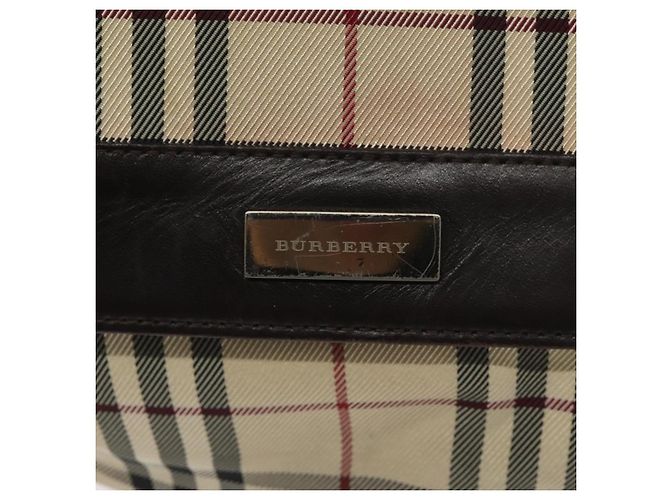 Burberry Nova check Canvas and Leather Beige - vista 6