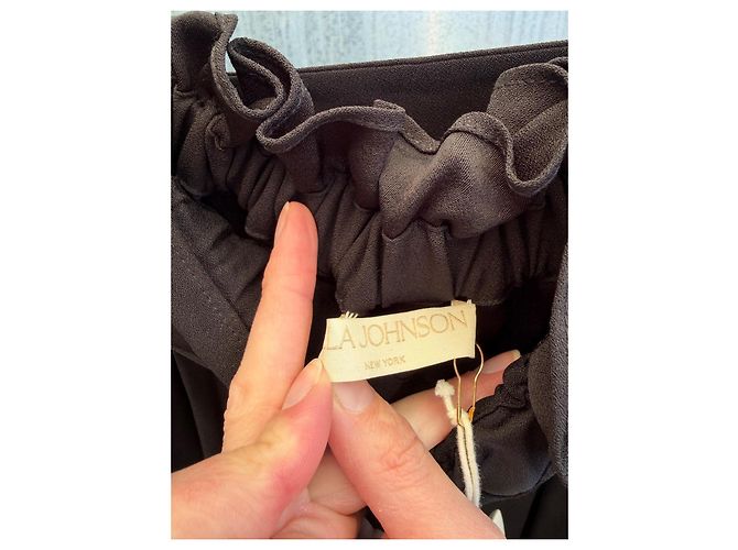 Falda Ulla Johnson Zeta Negra de Viscosa Negro - vista 10