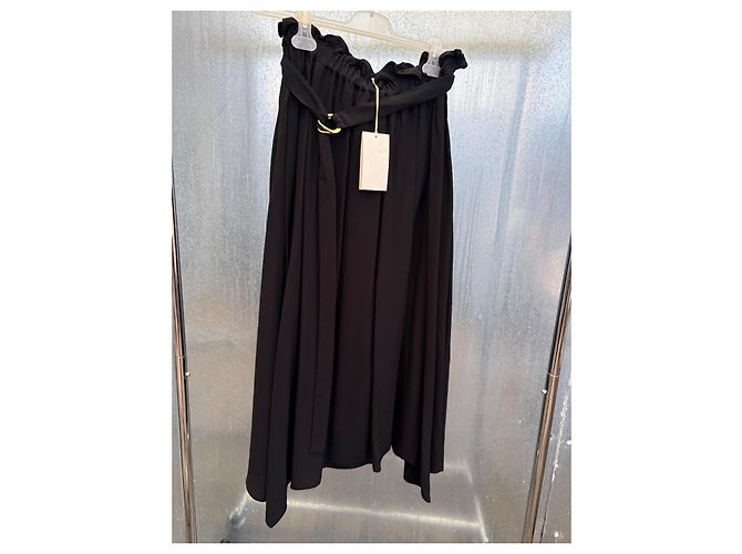 Falda Ulla Johnson Zeta Negra de Viscosa Negro - vista 13