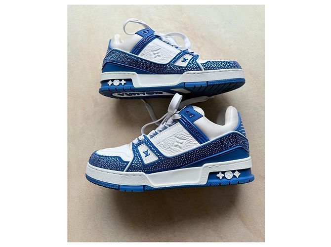 Sneaker Louis Vuitton Bianco Blu - vista 3