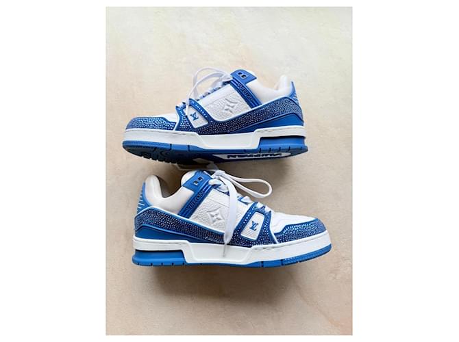 Sneaker Louis Vuitton Bianco Blu - vista 4