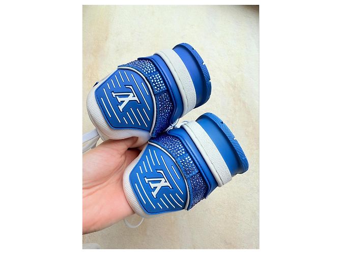 Sneaker Louis Vuitton Bianco Blu - vista 8