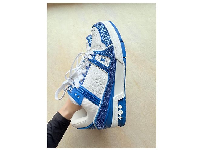Sneaker Louis Vuitton Bianco Blu - vista 9