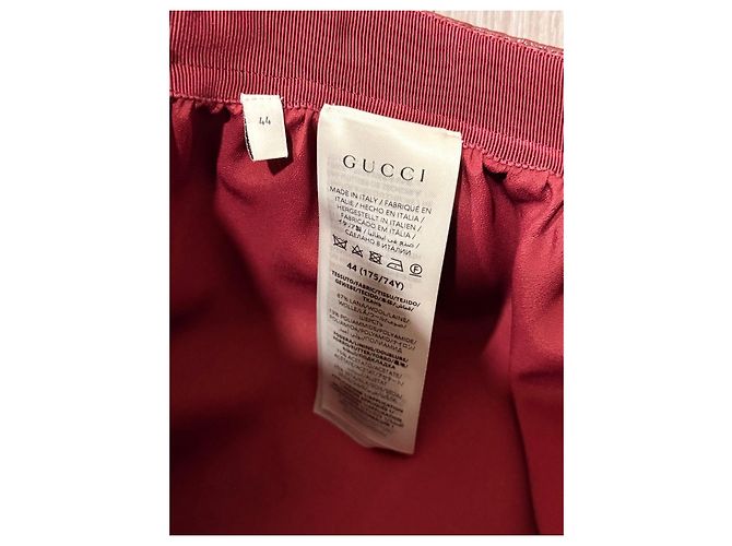 Gucci Falda corta de cuero burdeos - vista 7