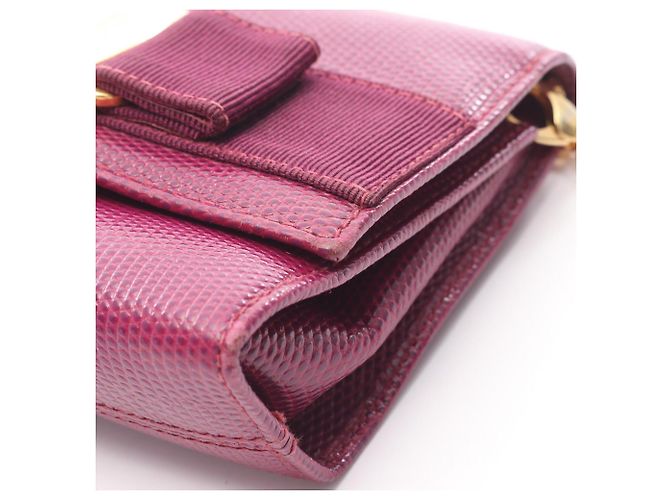 Borsa a spalla in pelle viola Salvatore Ferragamo Porpora - vista 11