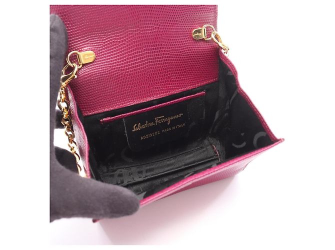 Borsa a spalla in pelle viola Salvatore Ferragamo Porpora - vista 3