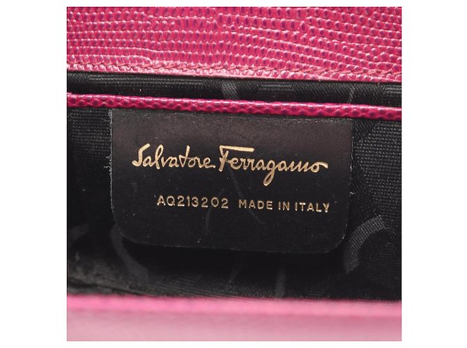 Borsa a spalla in pelle viola Salvatore Ferragamo Porpora - vista 4