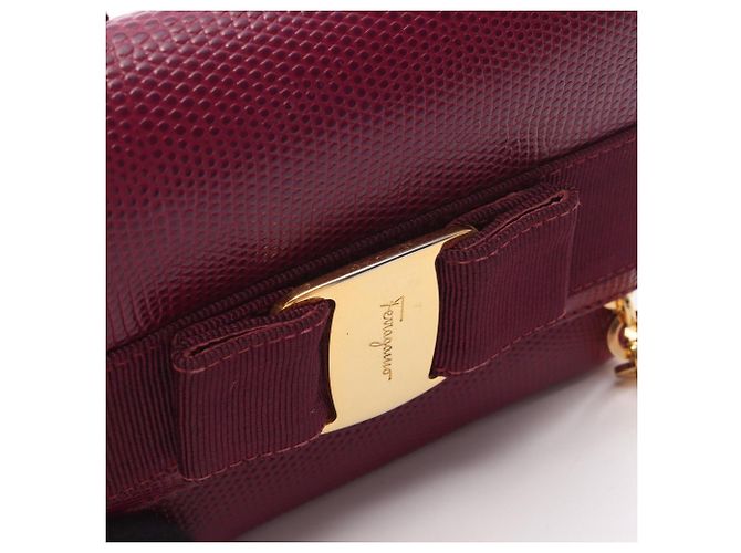 Borsa a spalla in pelle viola Salvatore Ferragamo Porpora - vista 9