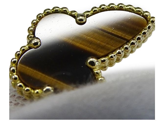 Van Cleef & Arpels Lucky Alhambra Papillon Halskette Golden Gelb - Ansicht 11