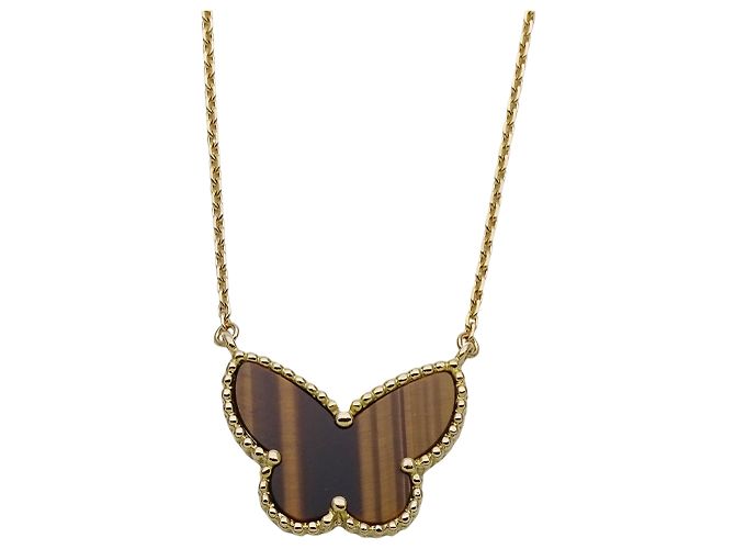 Van Cleef & Arpels Lucky Alhambra Papillon Halskette Golden Gelb - Ansicht 2