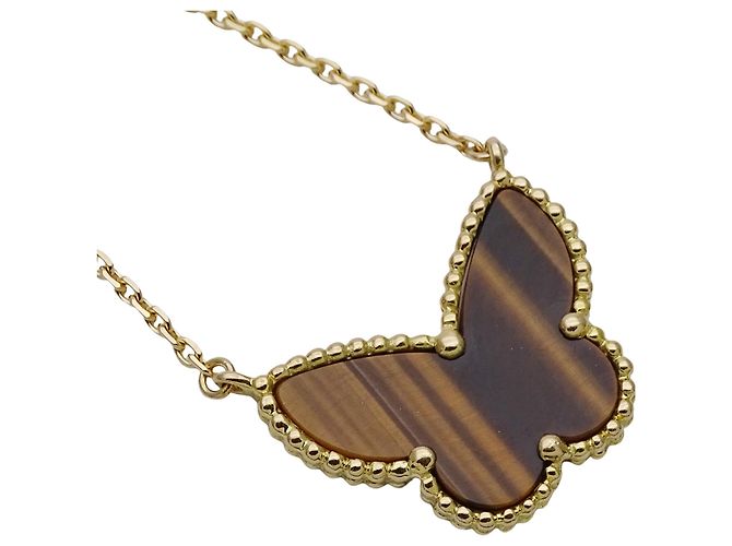 Van Cleef & Arpels Lucky Alhambra Papillon Halskette Golden Gelb - Ansicht 3