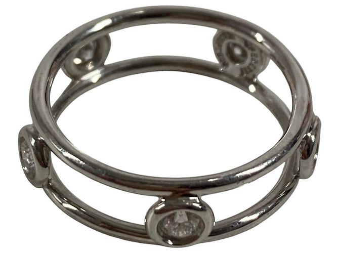 Doppelter Draht-Ring mit Diamant By the Yard von Tiffany & Co. Silber - Ansicht 3