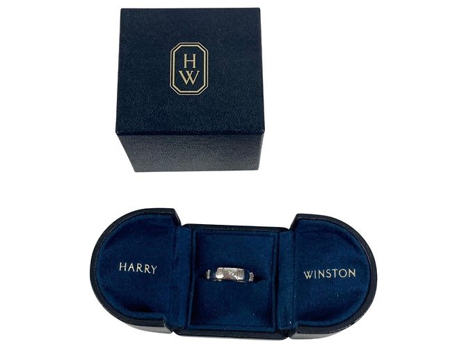 Anello Logo HW con Diamante 1P Harry Winston Argento - vista 10