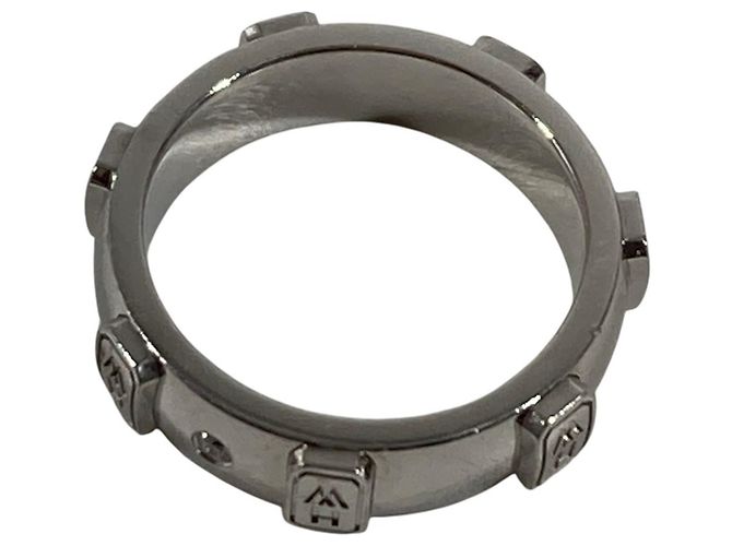 Anello Logo HW con Diamante 1P Harry Winston Argento - vista 7