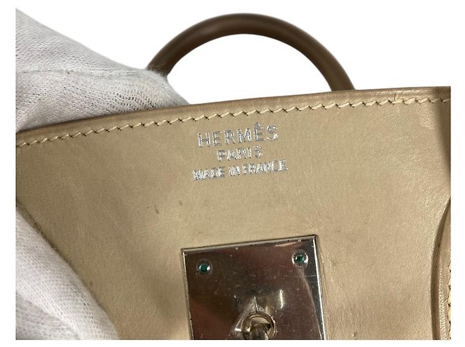 Hermès Birkin 35 Mehrfarbige Leder-Tote Weiß Mehrfarben - Ansicht 18